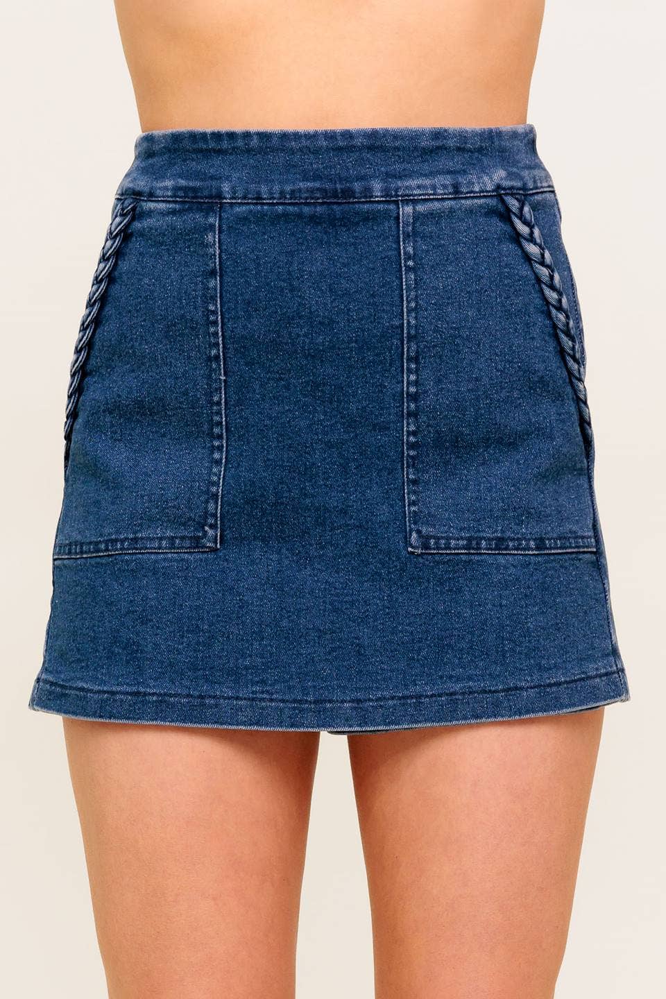 A washed denim skort - IP8960