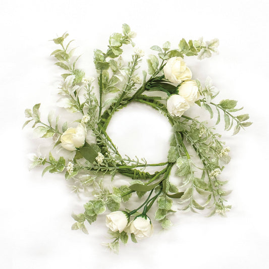 Bridal Rose Blossom Candle Ring - 3.5"