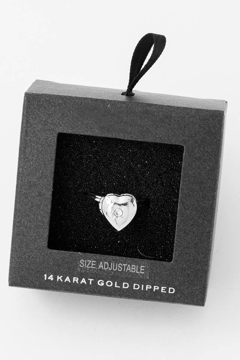 Secret Box Gold Dipped Heart Ring