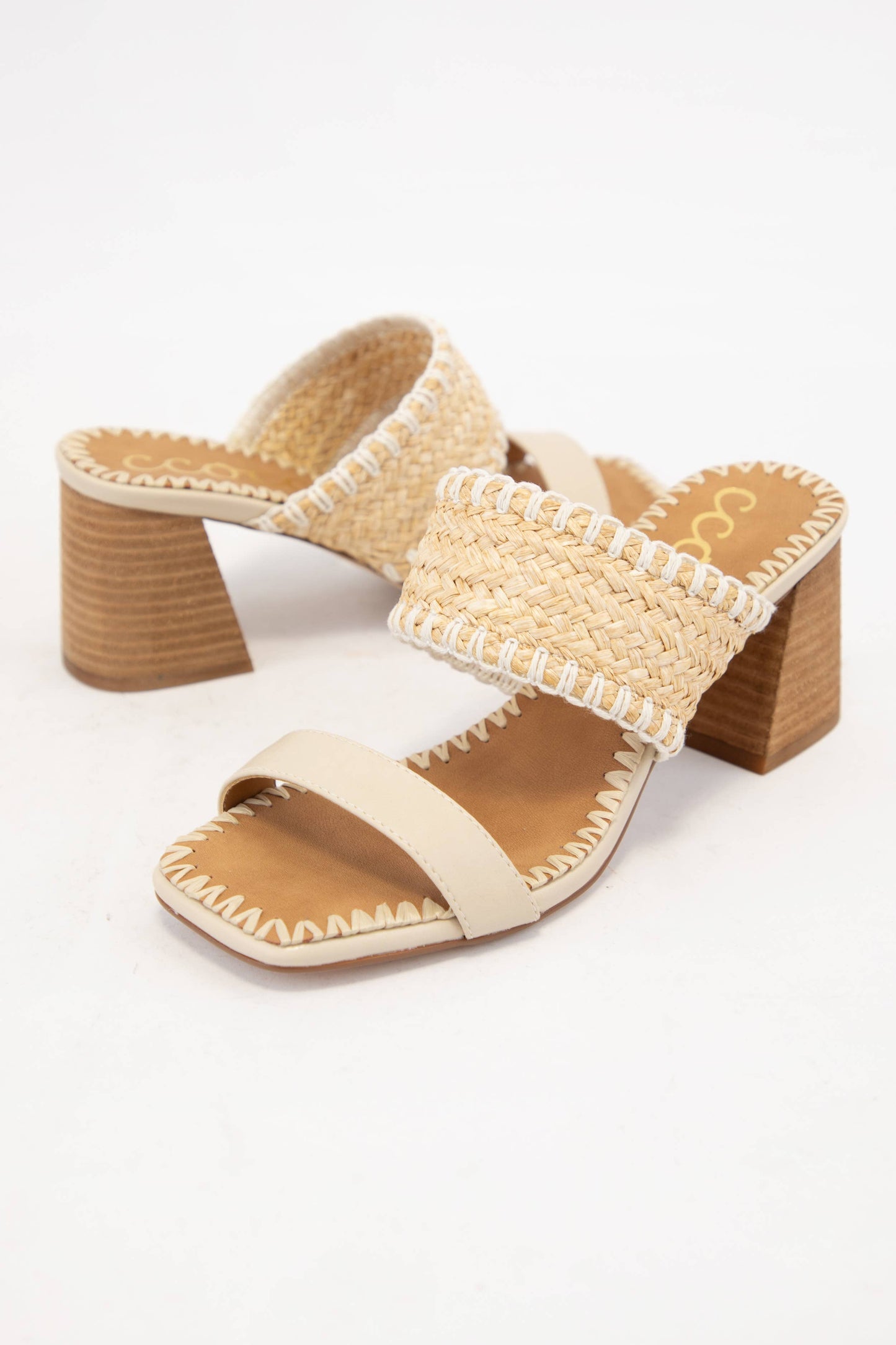MANDY SEMI SQUARE TOE BLOCK HEEL