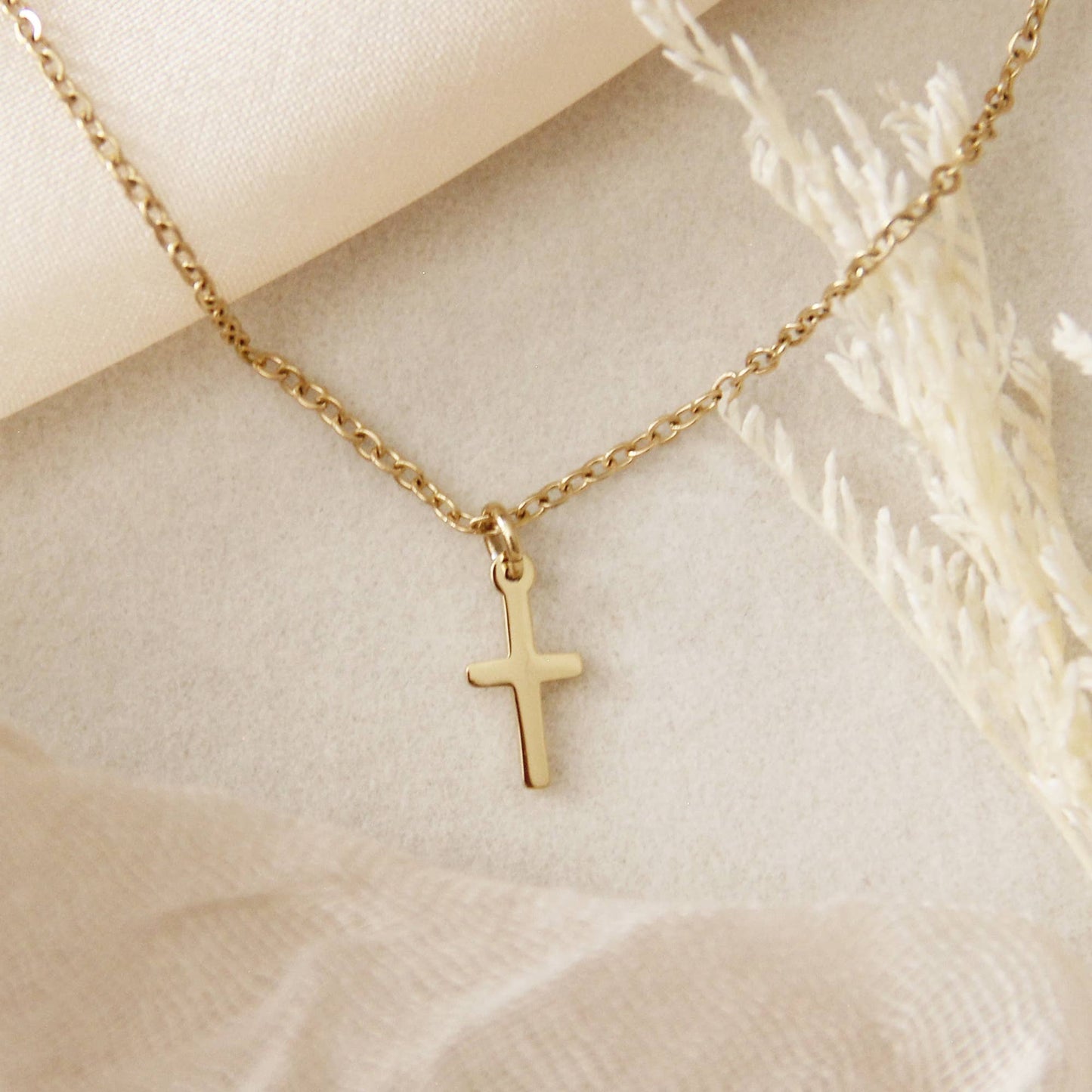 Delicate Cross Necklace, 1 Corinthians 1:18
