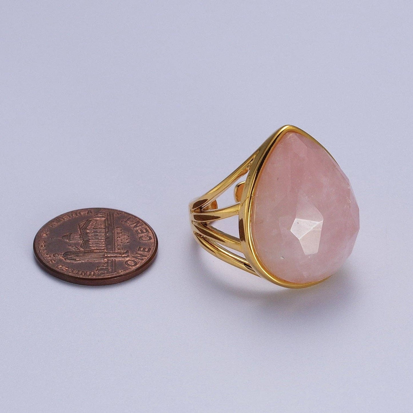 Colorful Teardrop Gemstone Ring Y446 ~Y451, Y459, Y480, Y481