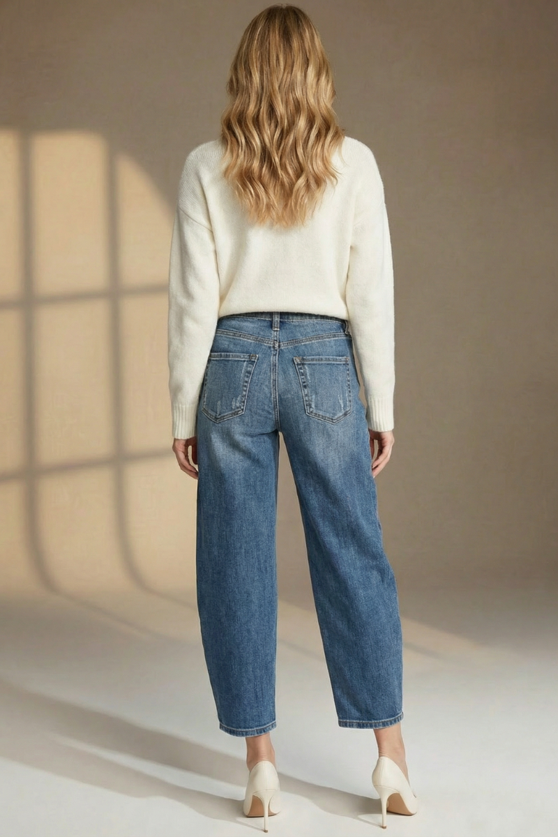 HIGH RISE RELAXED  BARREL JEANS