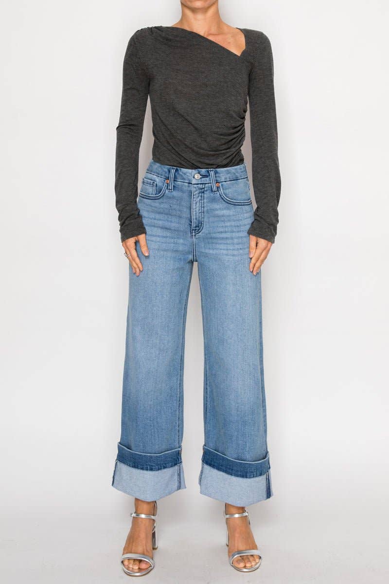 INSEAM TRANSFORM TUMMY CONTROL HIGH RISE A-WIDE JEANS