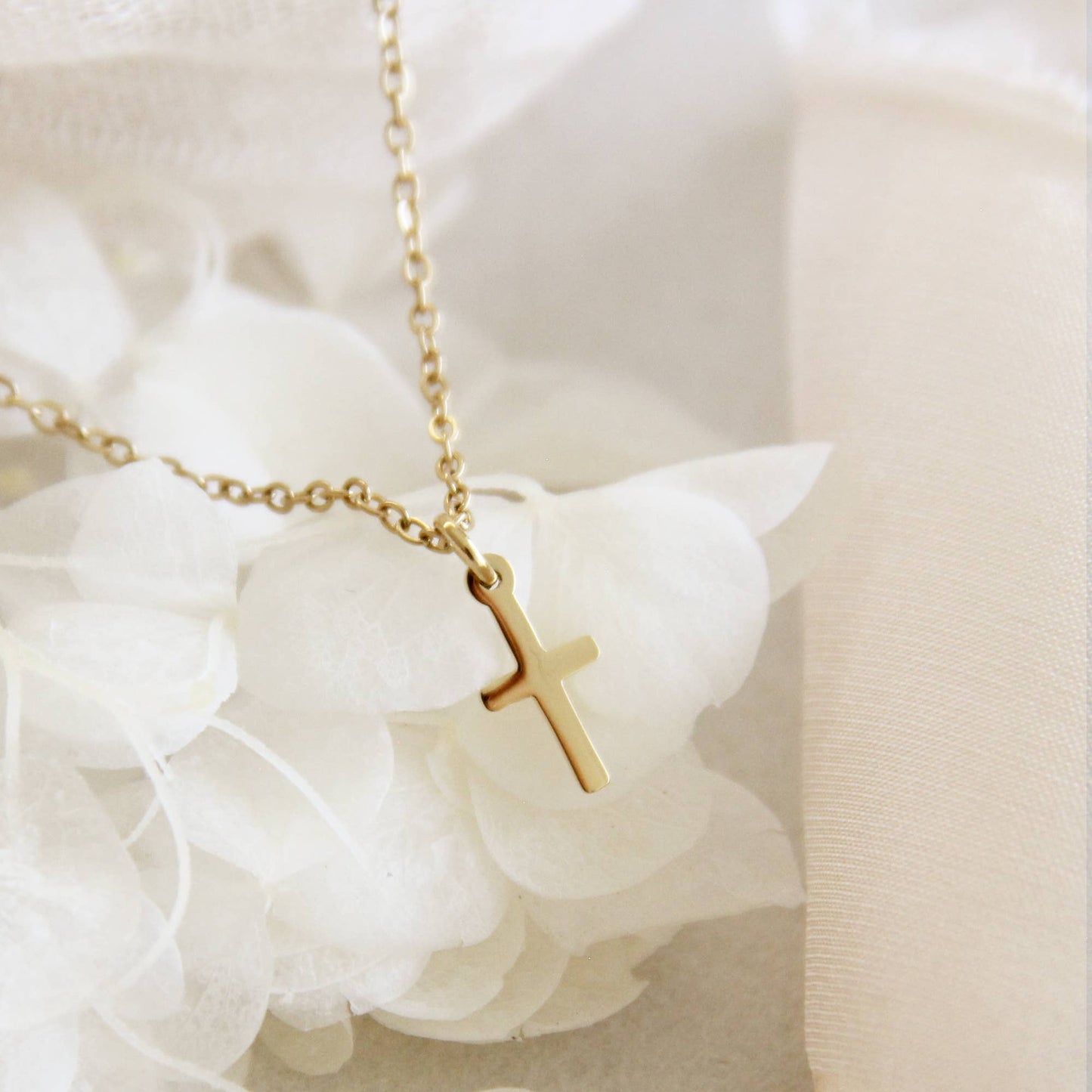 Delicate Cross Necklace, 1 Corinthians 1:18