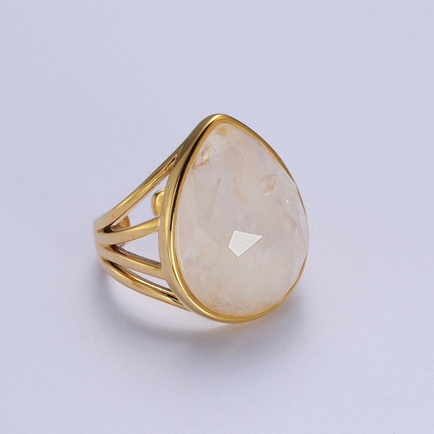 Colorful Teardrop Gemstone Ring Y446 ~Y451, Y459, Y480, Y481