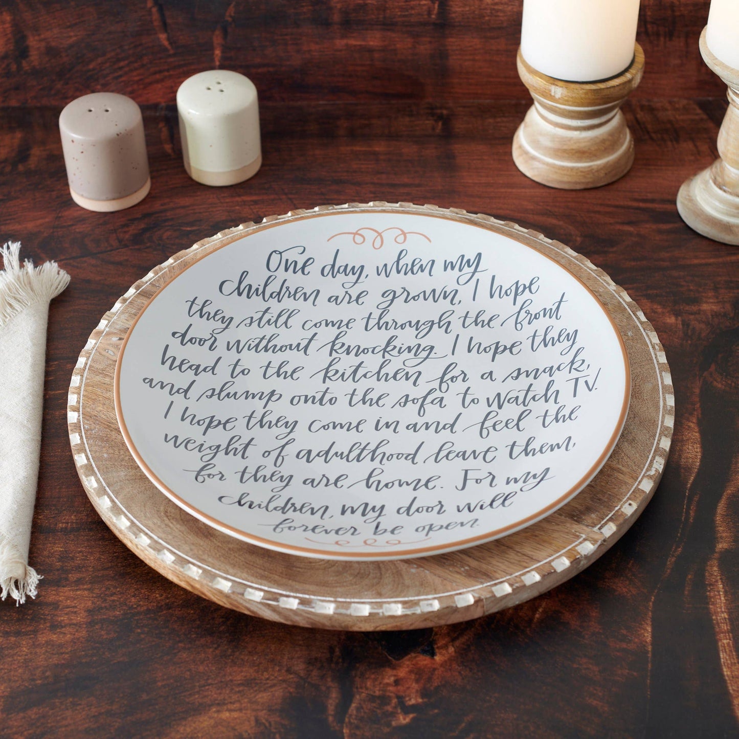 For My Children Door Will Forever Memory Plate