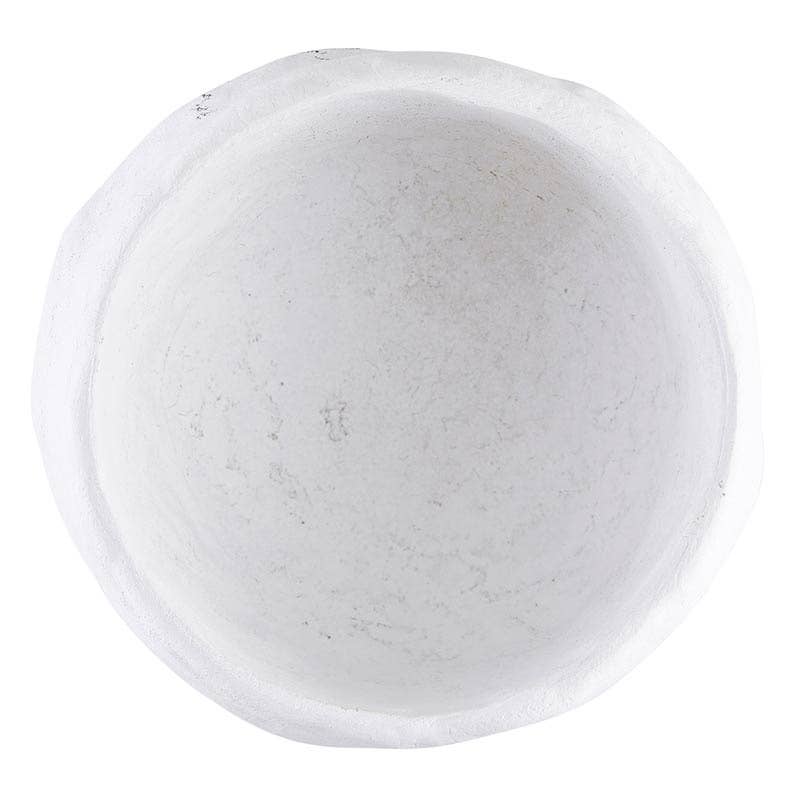 Paper Mache Bowl - White