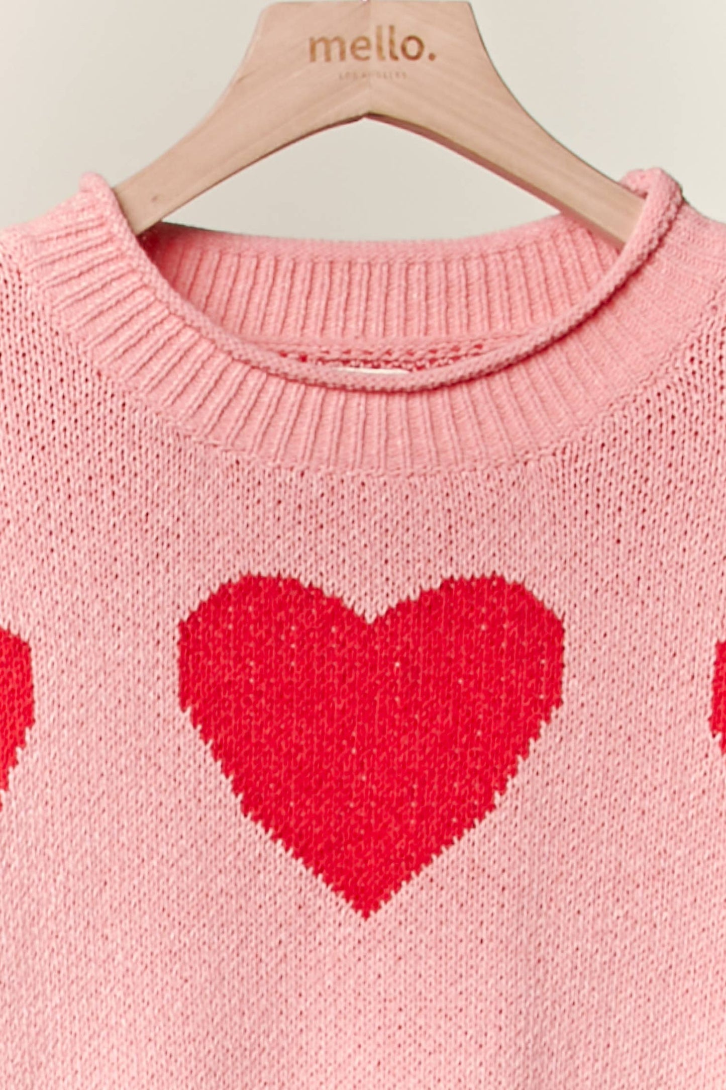 Heart Patched Loose Fit Sweater