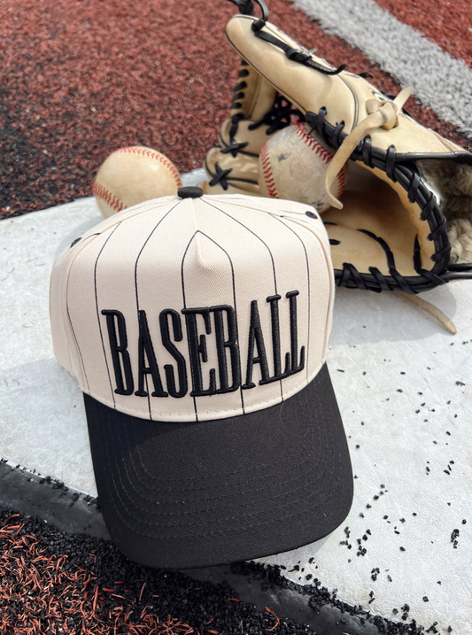 Baseball - Black Stripe Vintage Trucker Hat