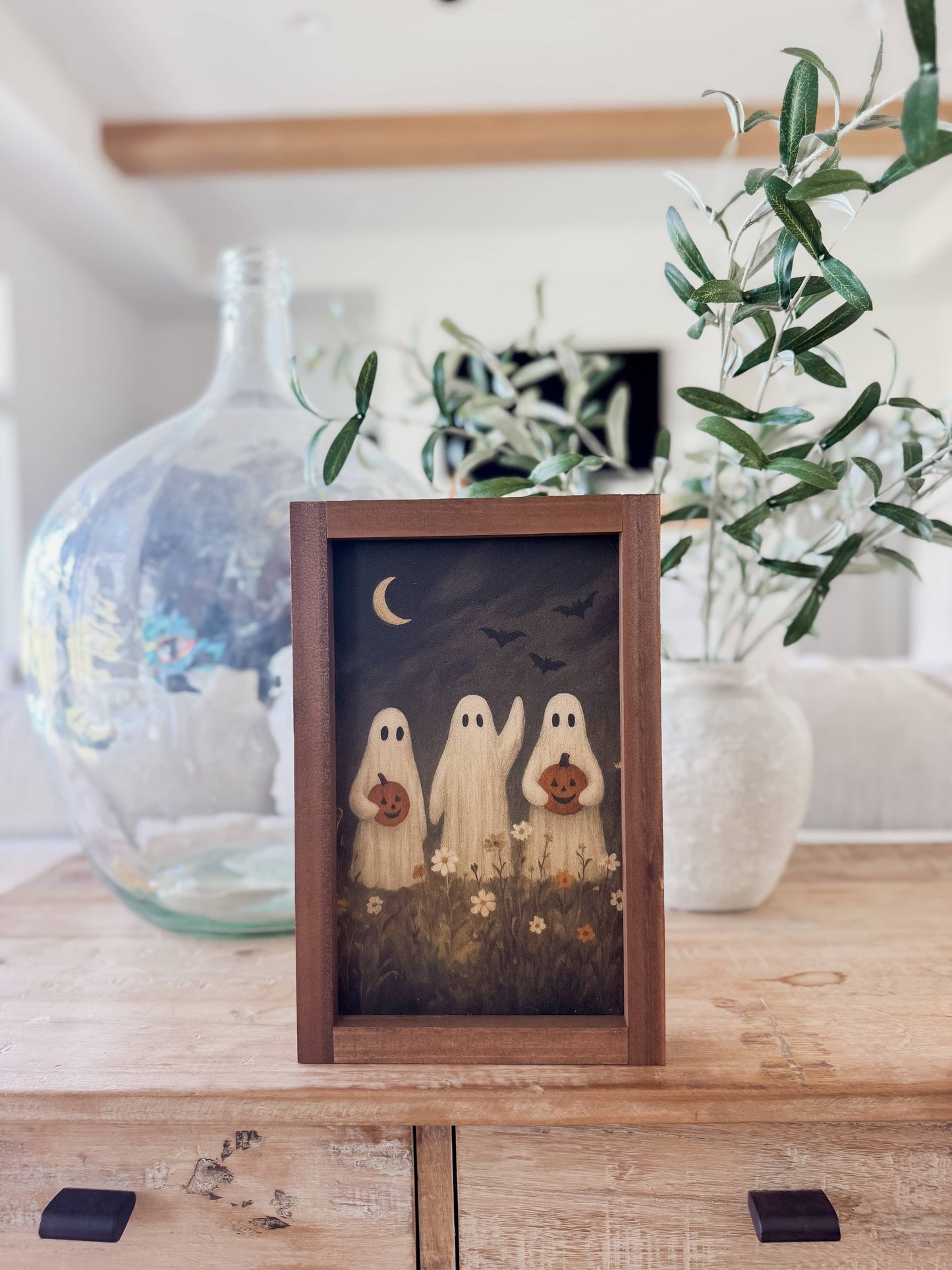 Ghost Flower Field | Halloween Wall Art