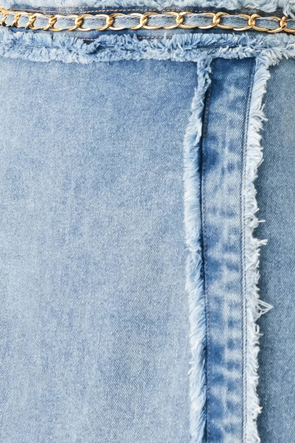 A washed denim skort - FP2337