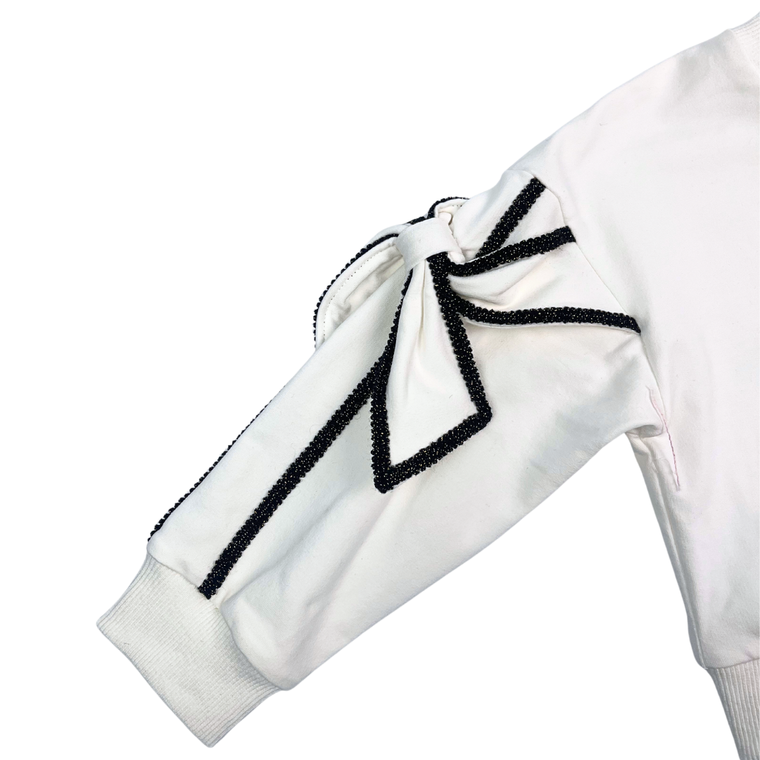 16350 Bow Slv Sweatshirt (2 Colors)