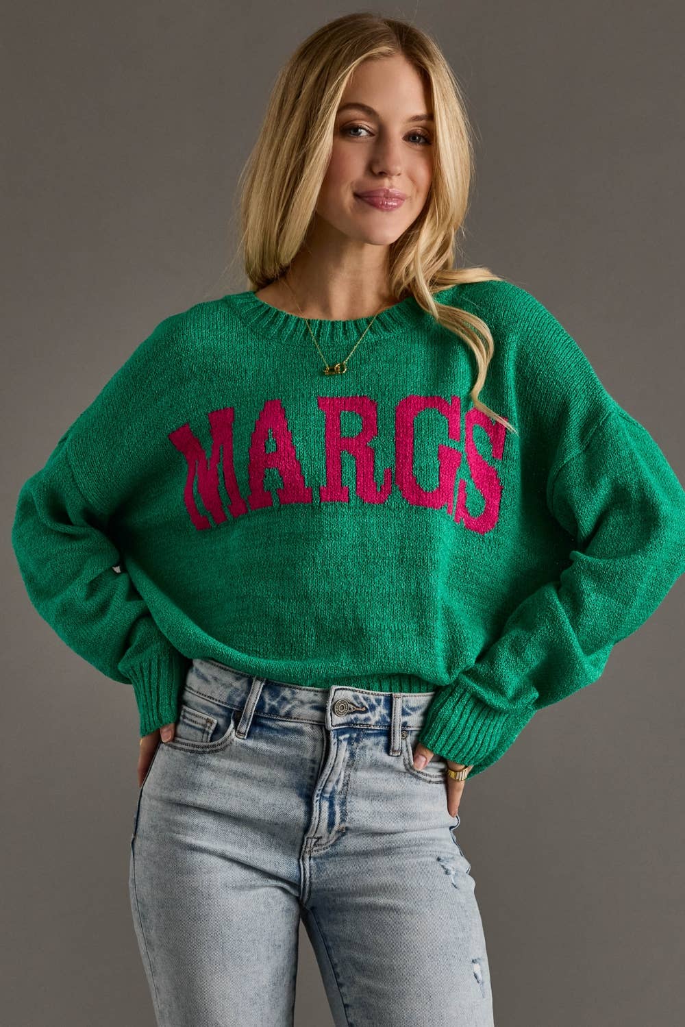 Green Margs Lightweight Sweater