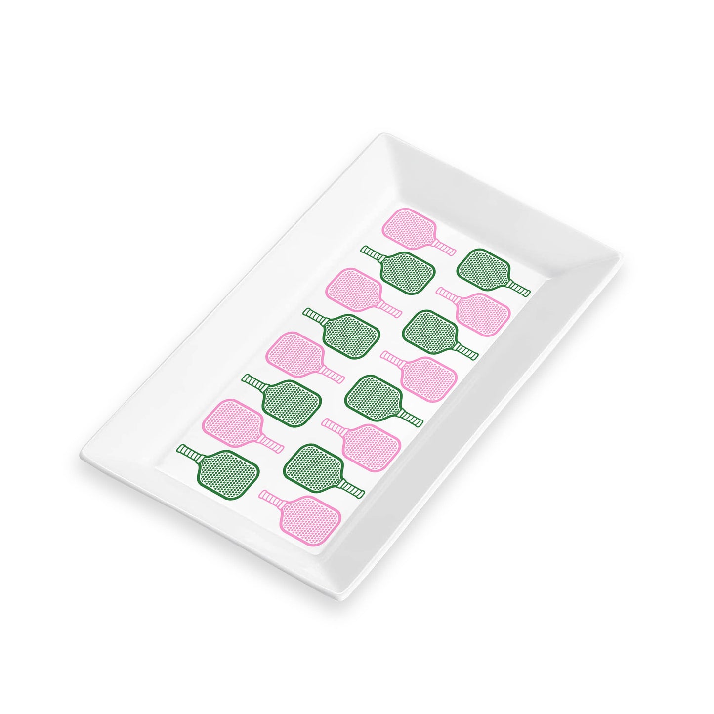 Ceramic Serving Tray - Pickleball Repeat