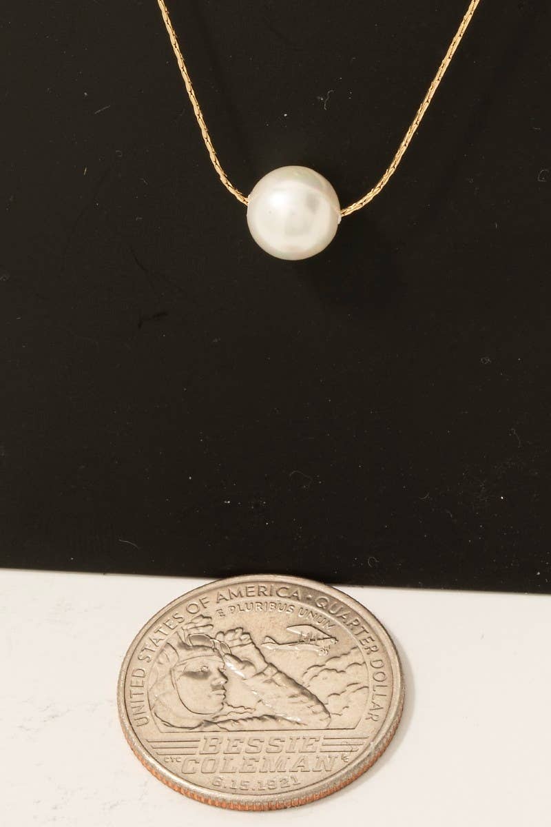 Pearl Pendant Dainty Chain Necklace