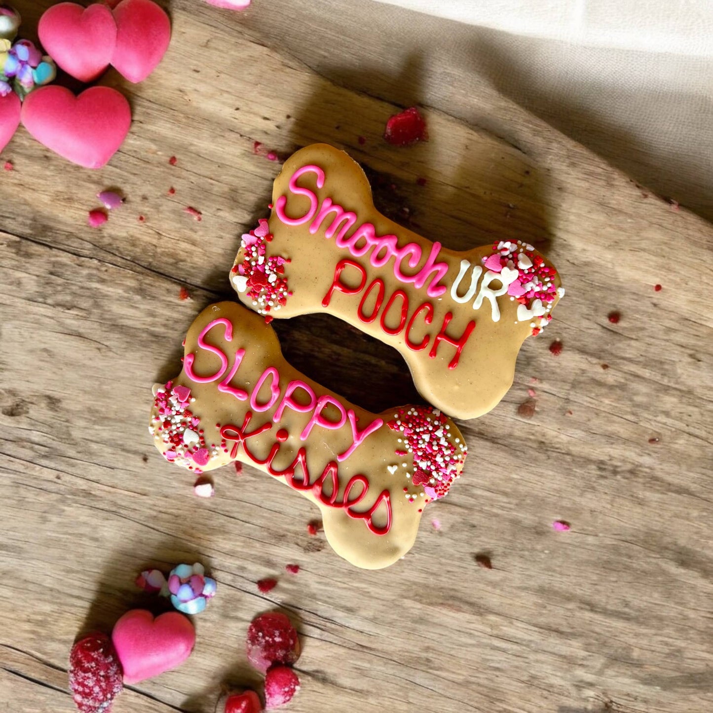6 inch Valentines Day Bundle PB bone dog treats :)