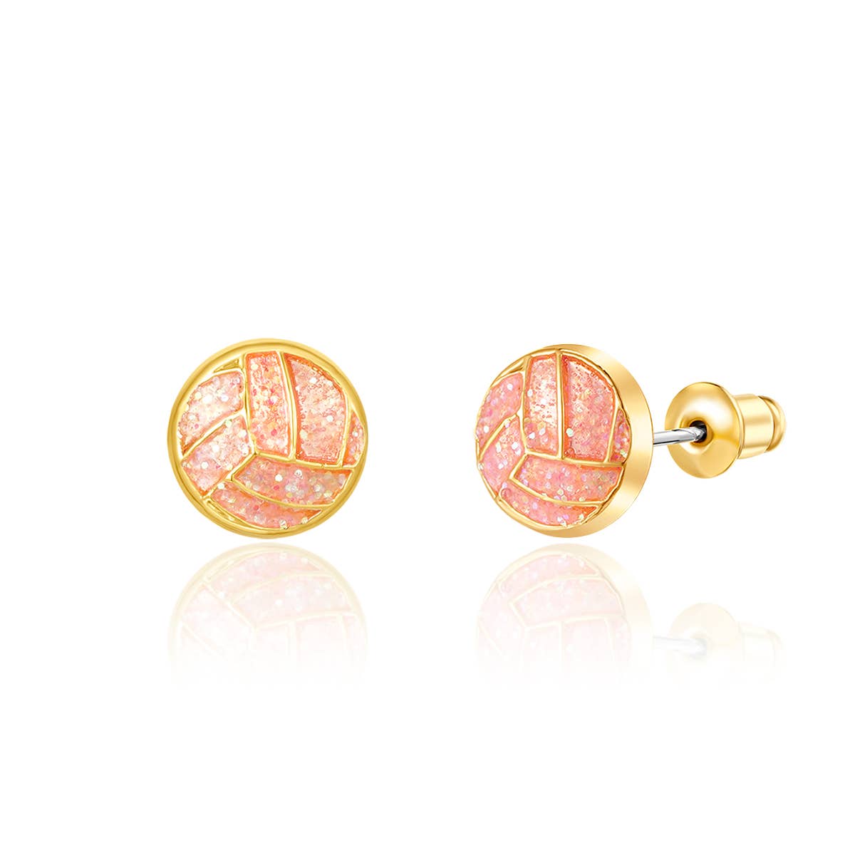 Glitter Volleyball | Cutie Stud Earrings | Hypoallergenic