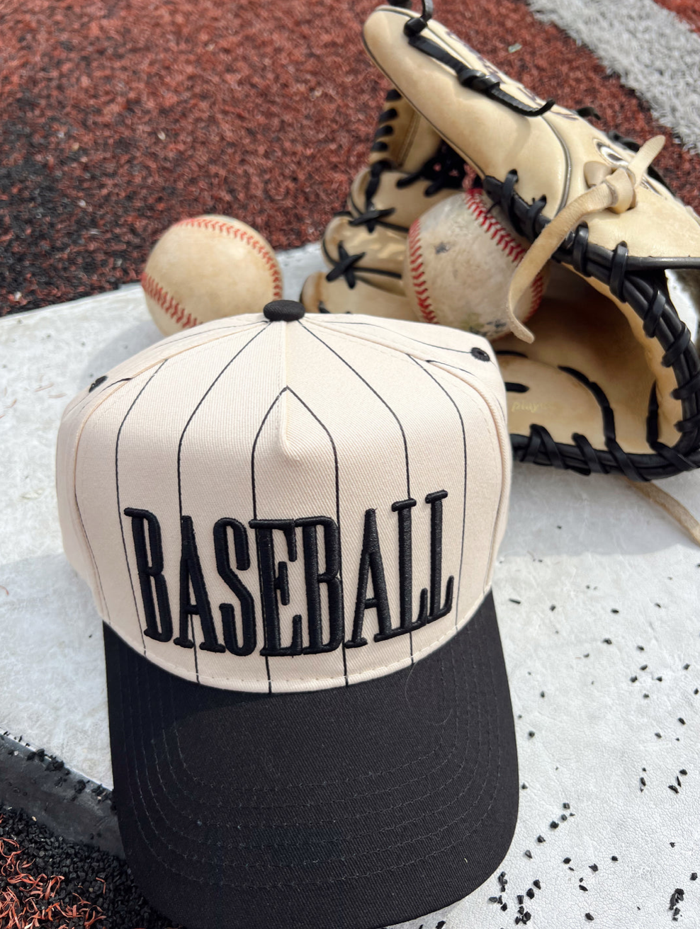 Baseball - Black Stripe Vintage Trucker Hat