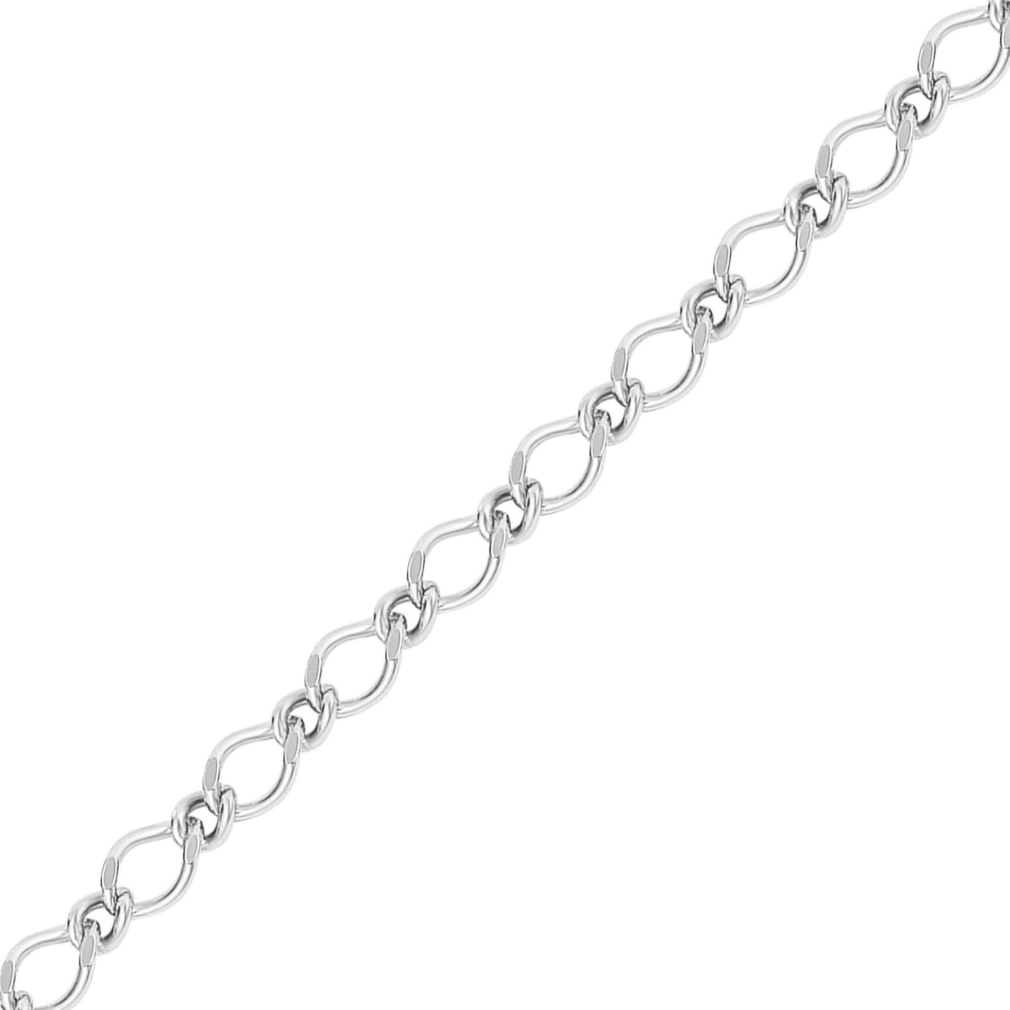 Sterling Silver Figaro Permanent Jewelry Chain by The Foot