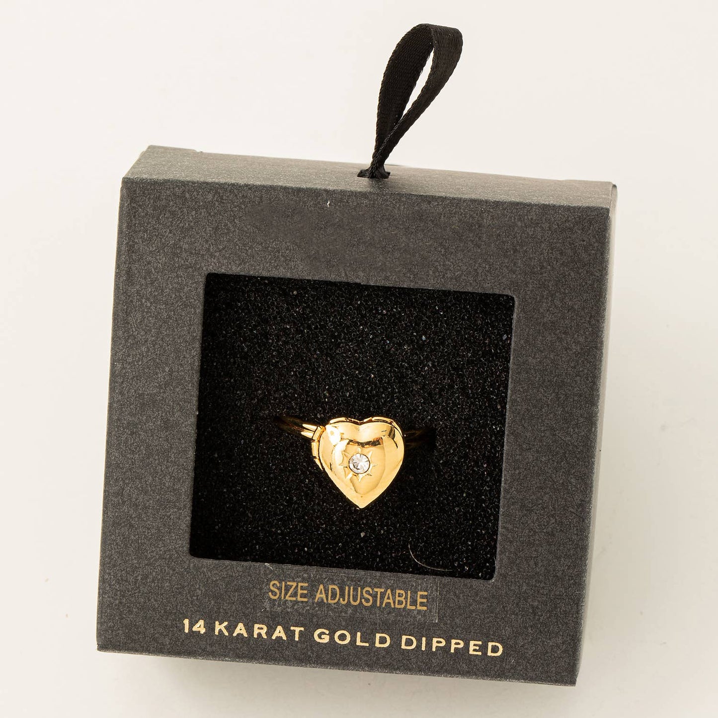 Secret Box Gold Dipped Heart Ring