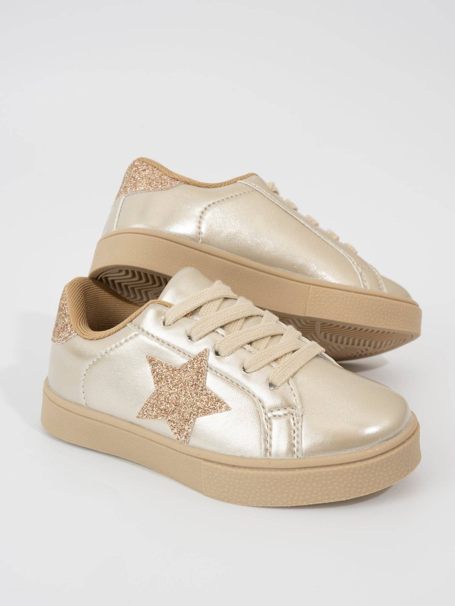 Girls' Holographic Sparkle Star Sneaker - Gold