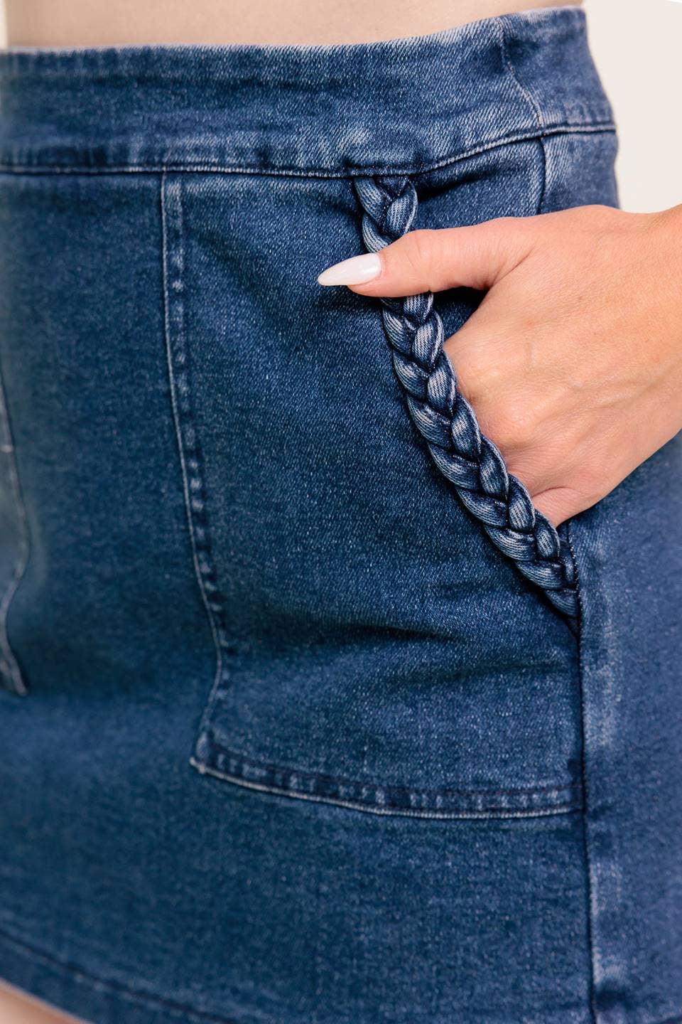 A washed denim skort - IP8960