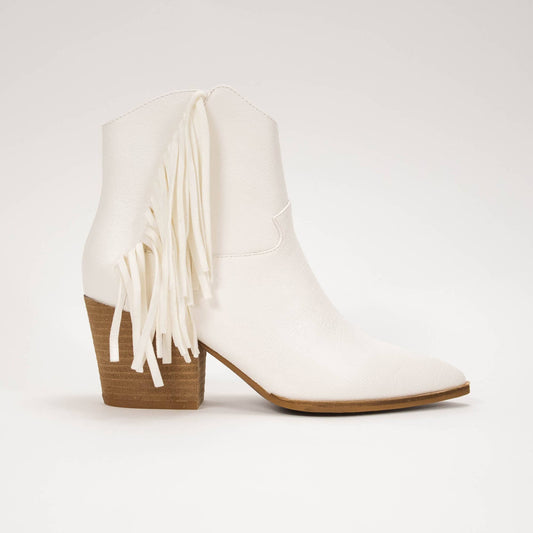 TASSEL DESIGN POINTED-TOE WESTERN BOOTS