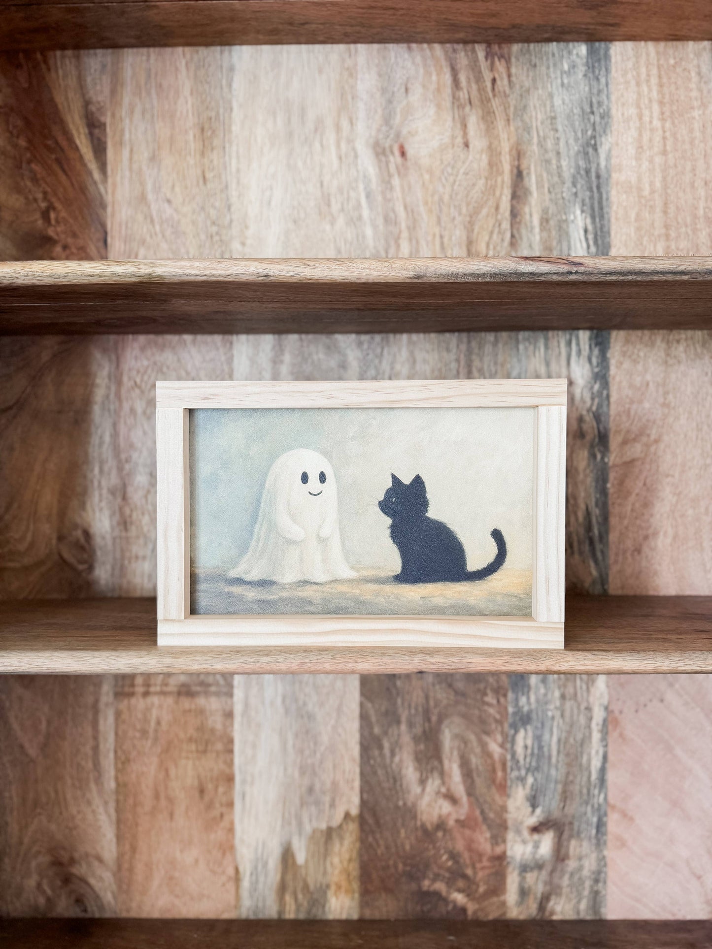 Ghost and Kitten | Halloween Decor