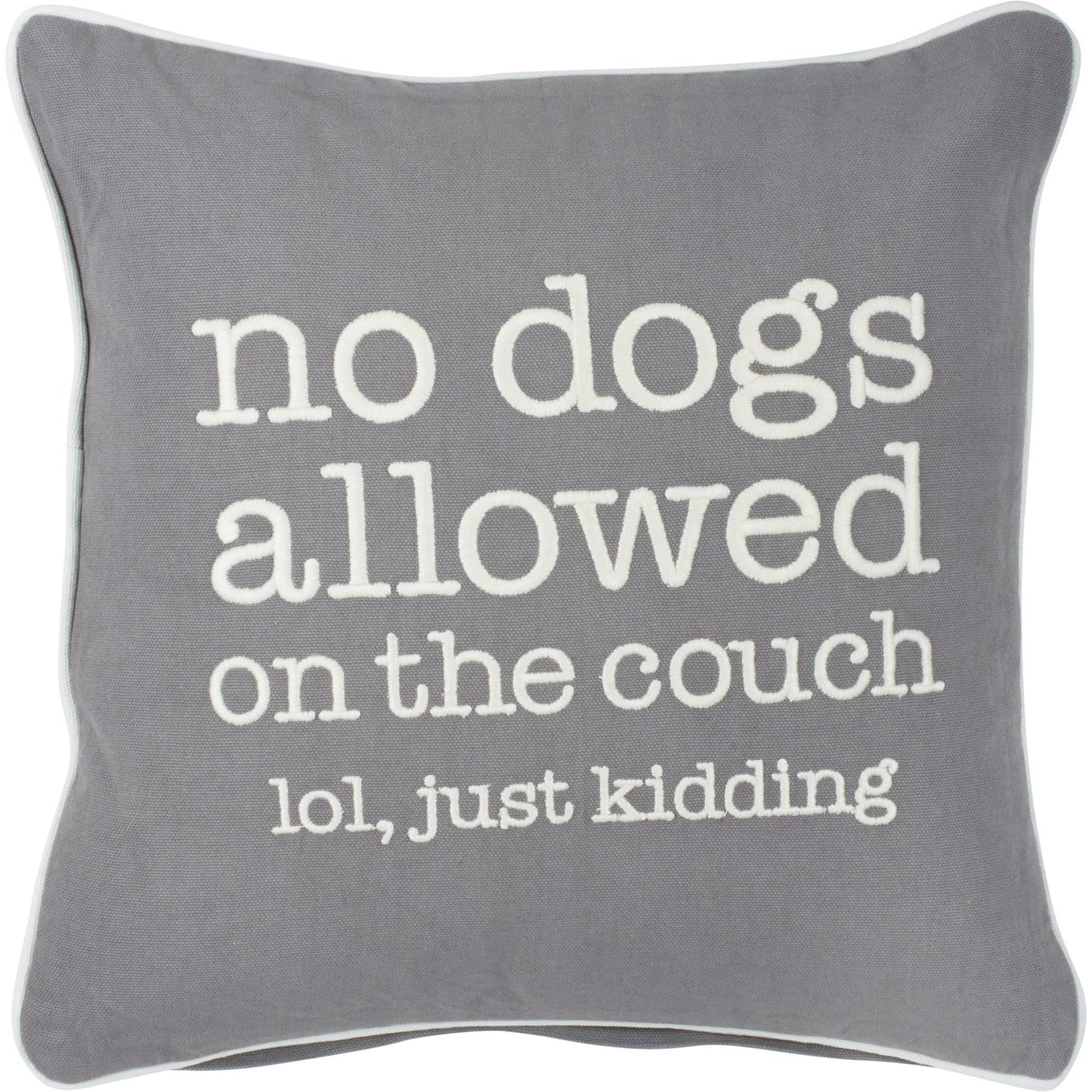 No Dogs Allowed On The Couch Pillow