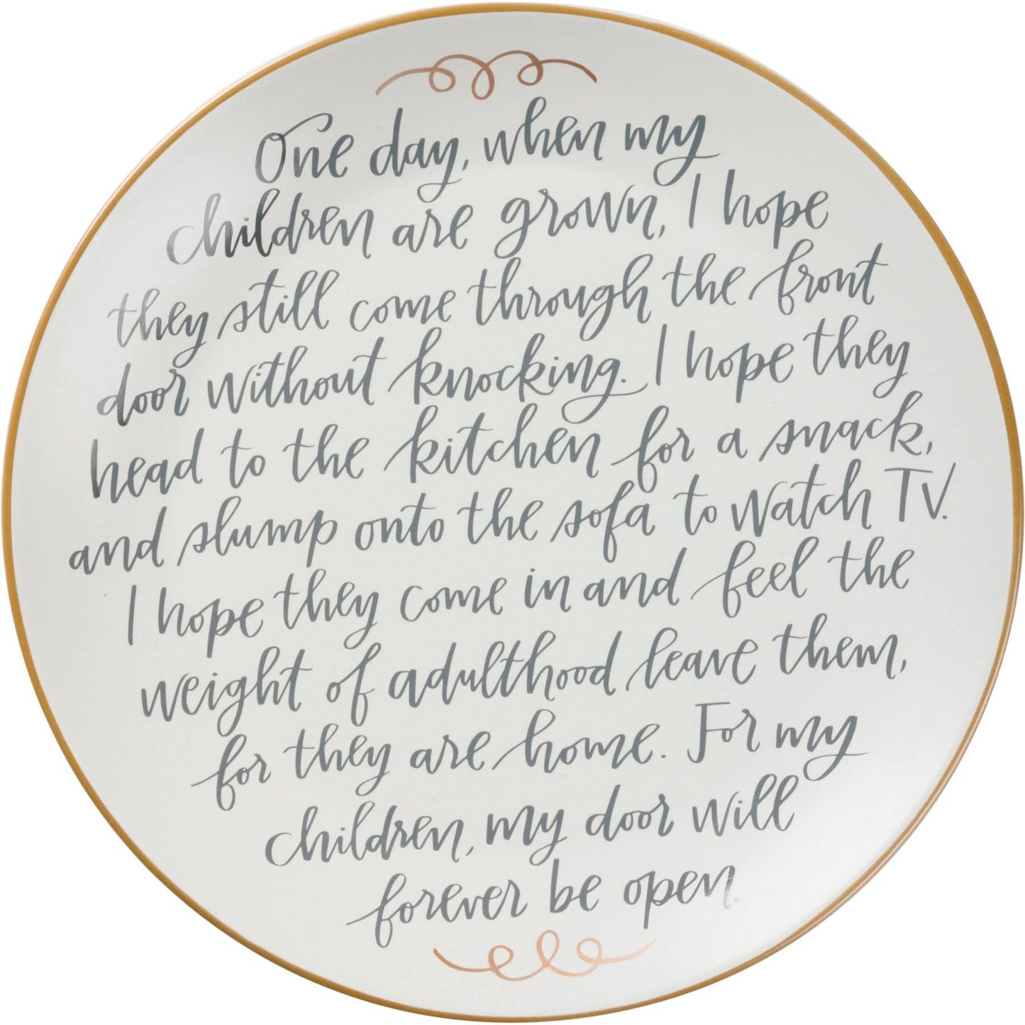 For My Children Door Will Forever Memory Plate