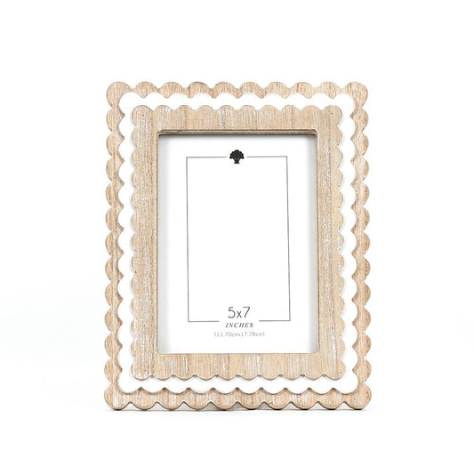 17029 - 8x10x1 wood photo frame (SCALLOP)  (5x7) pic 11844