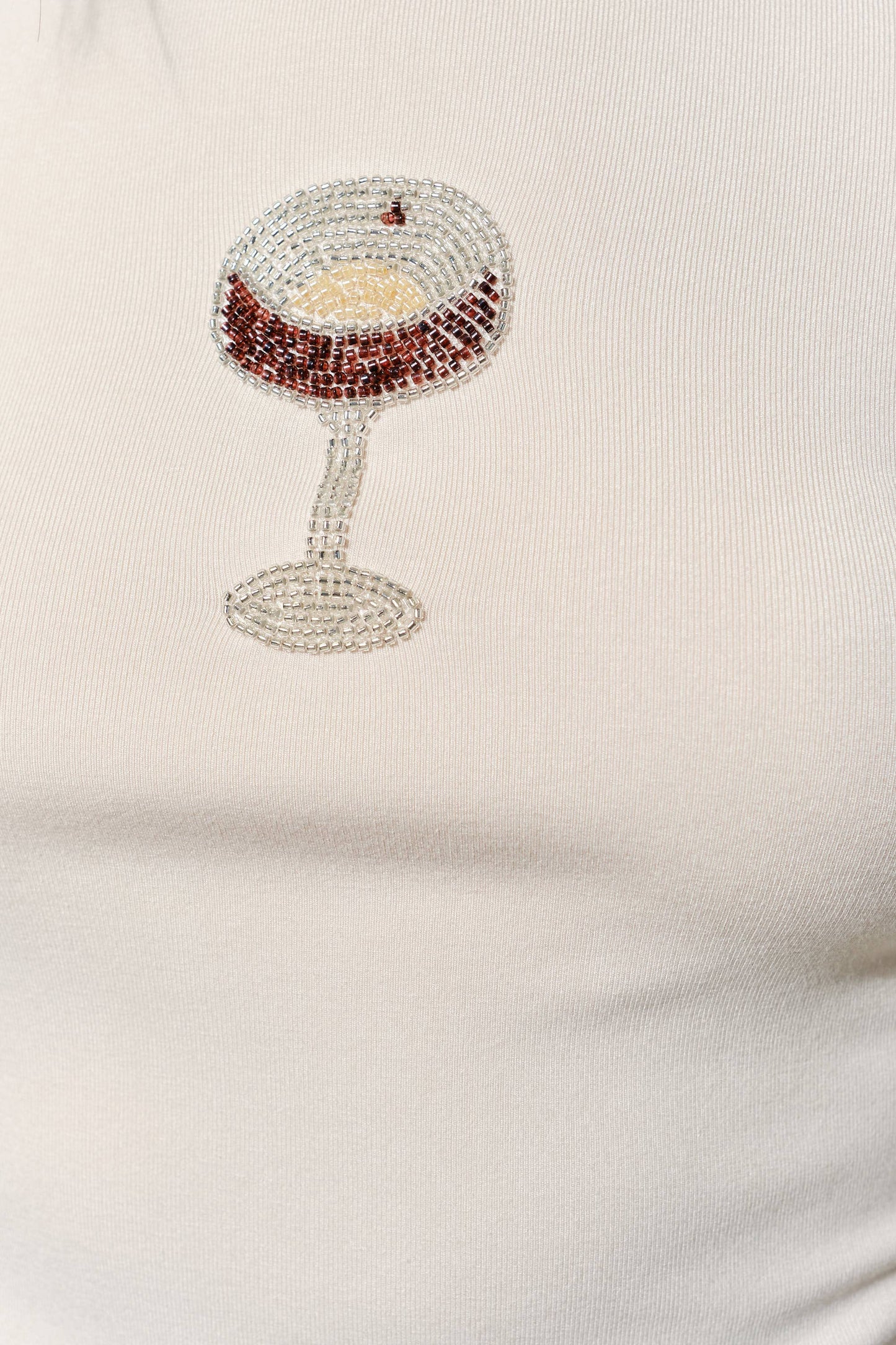 COLLEEN ESPRESSO MARTINI BEADED TOP - Fun