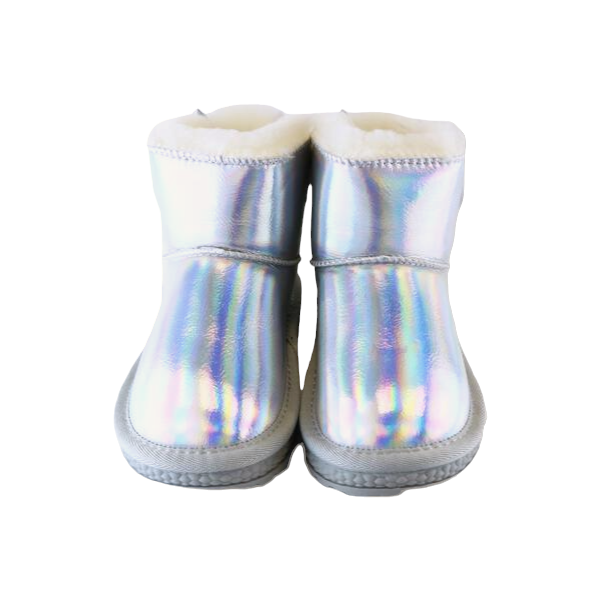 S3950 Handcraft Rhinestone Chain Bowtie Metallic Boot