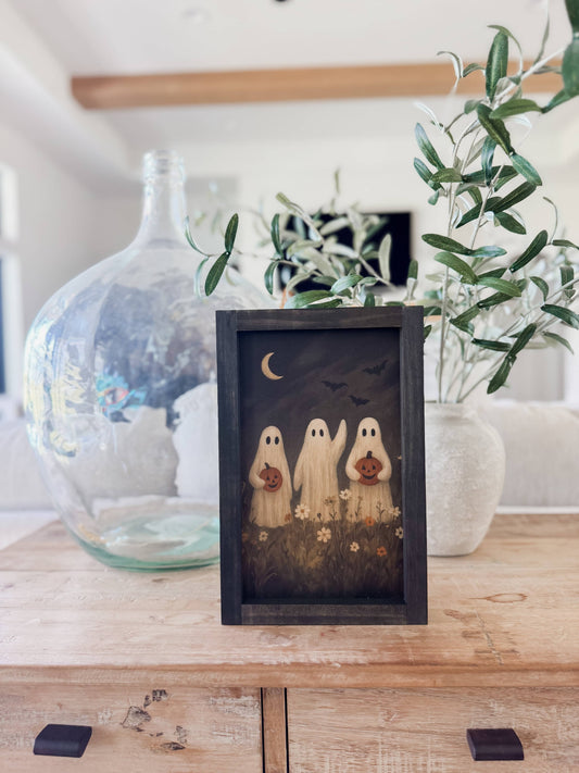 Ghost Flower Field | Halloween Wall Art