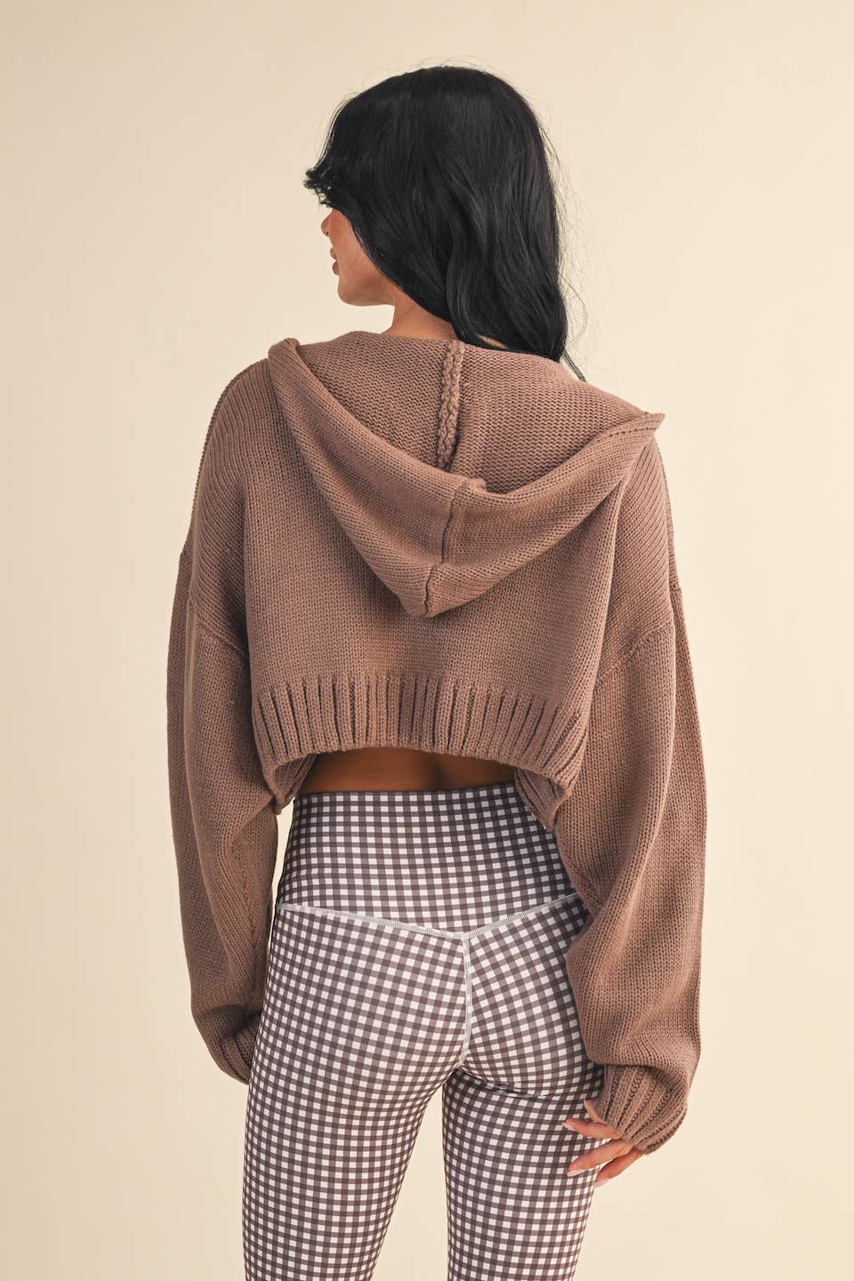 Knit Zip Up Hoodie Sweater