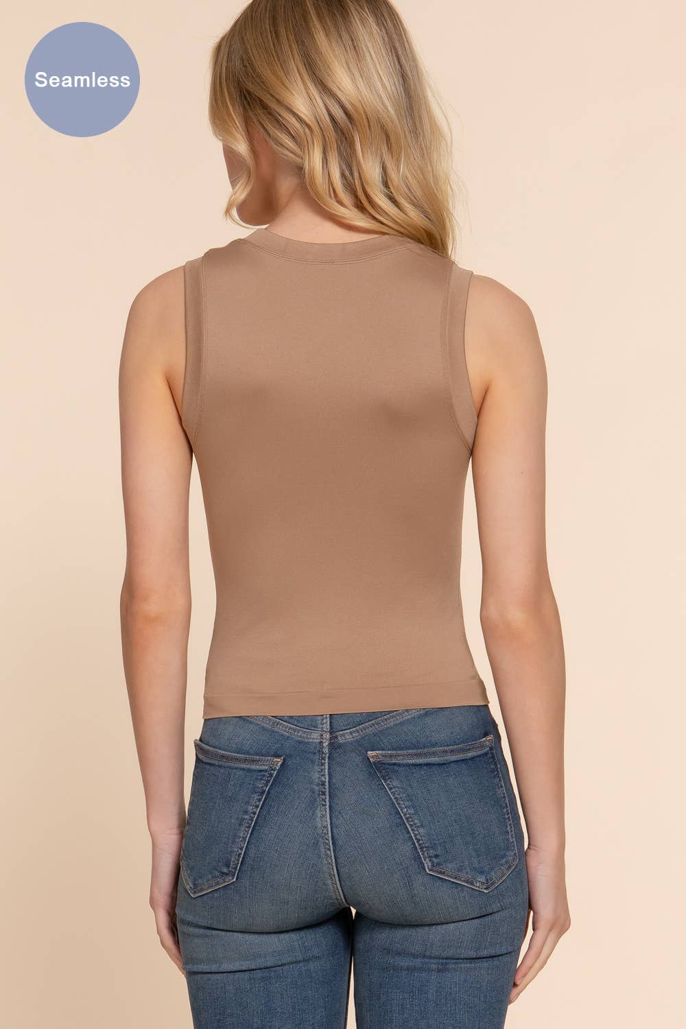 Crew Neck Seamless Tank Top