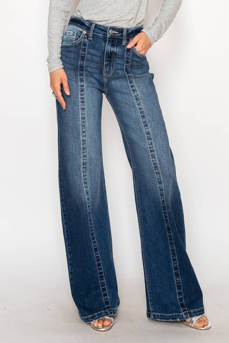 ECO FABRIC HIGH RISE RELAXED FLARE JEANS