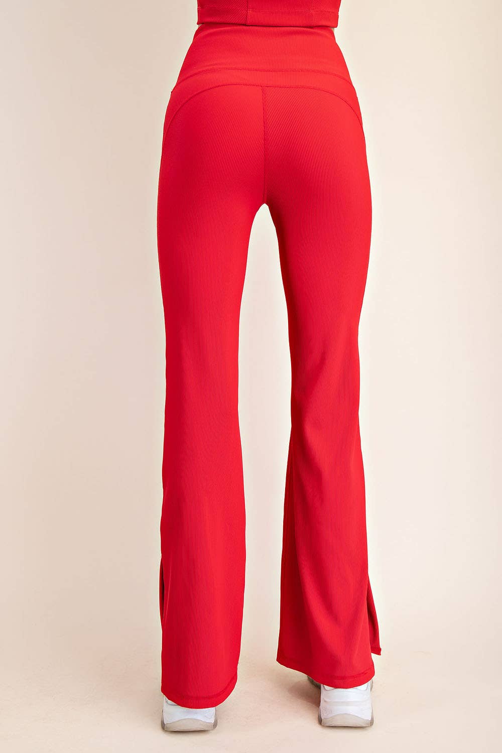 NYLON RIB FLARE LEGGINGS