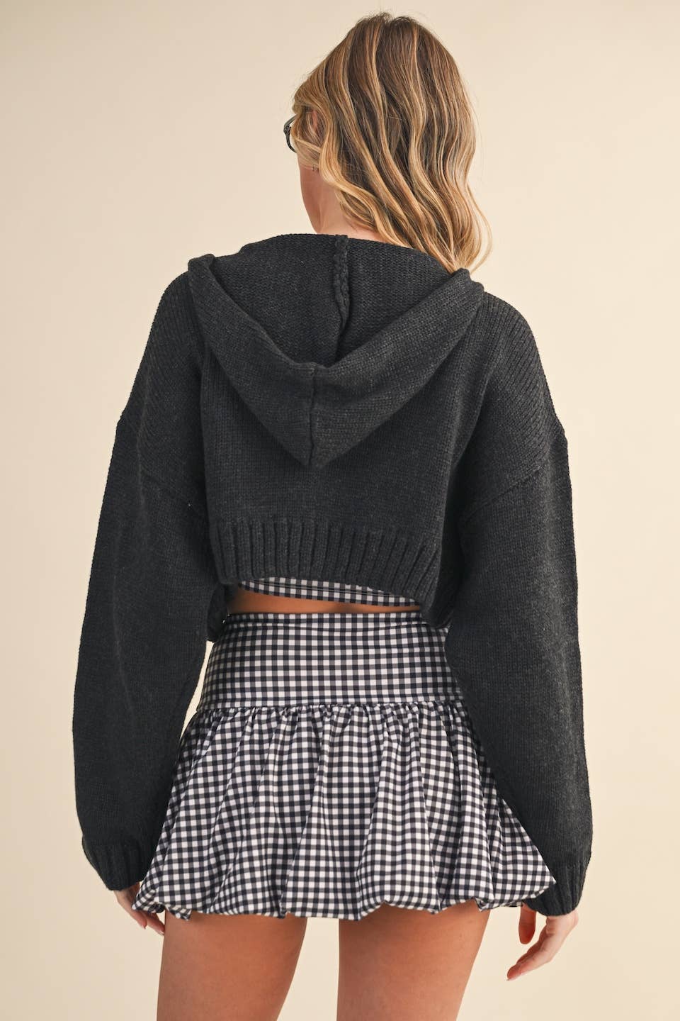 Knit Zip Up Hoodie Sweater