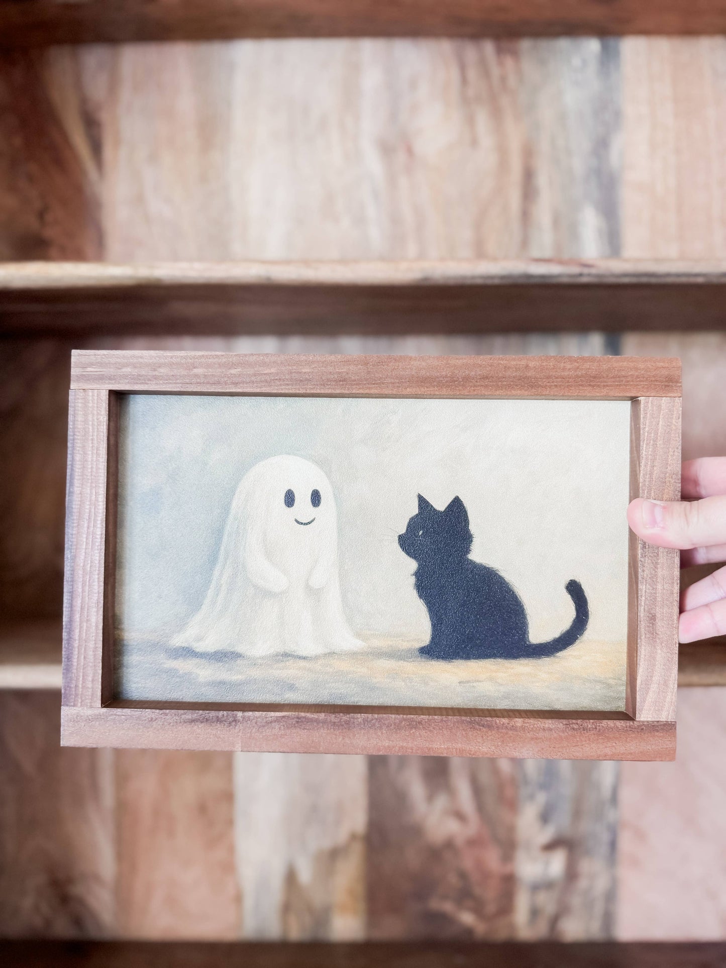 Ghost and Kitten | Halloween Decor