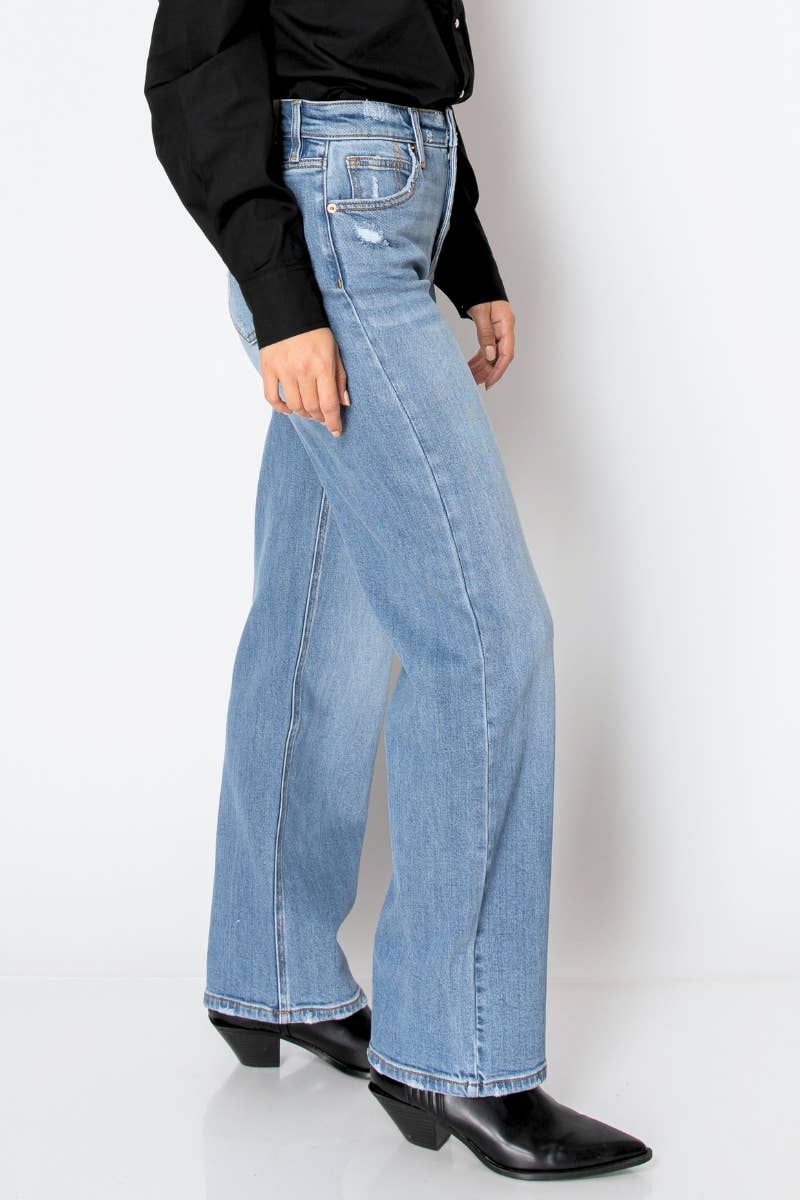 ECO FABRIC TUMMY CONTROL HIGH RISE STRAIGHT JEANS