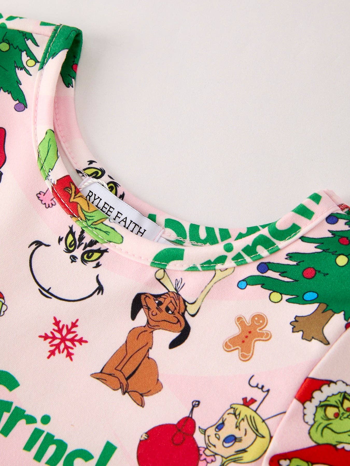 Winter Christmas Character Print Girls Dress