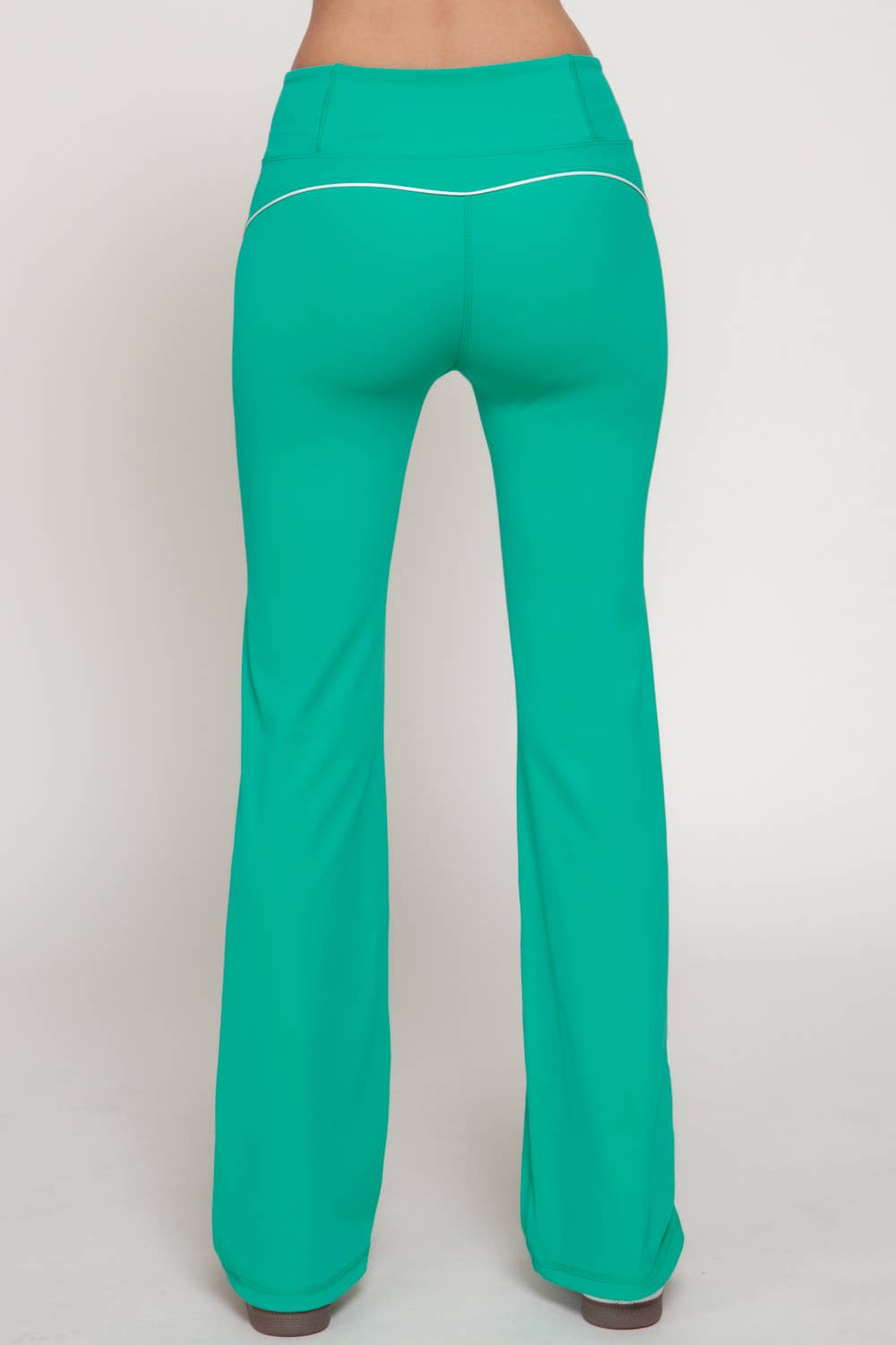 Waist Band Contrast Piping Detail Workout Pants