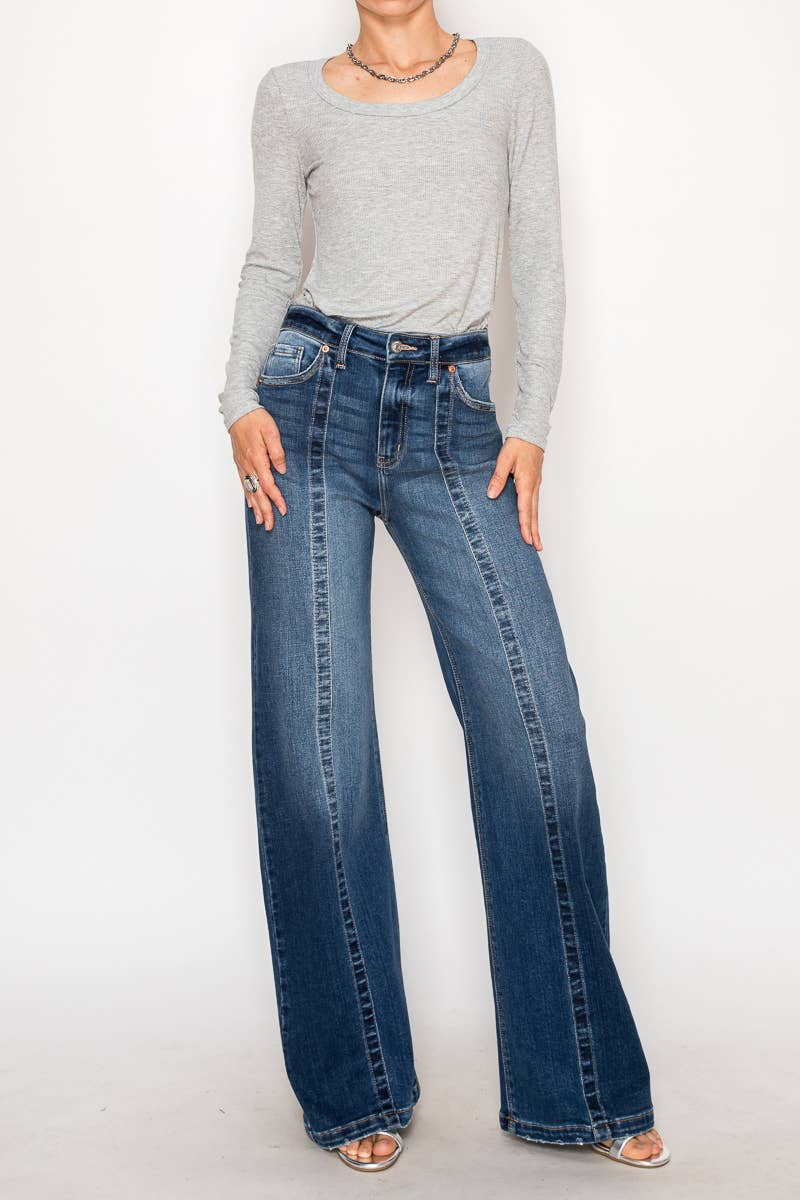 ECO FABRIC HIGH RISE RELAXED FLARE JEANS