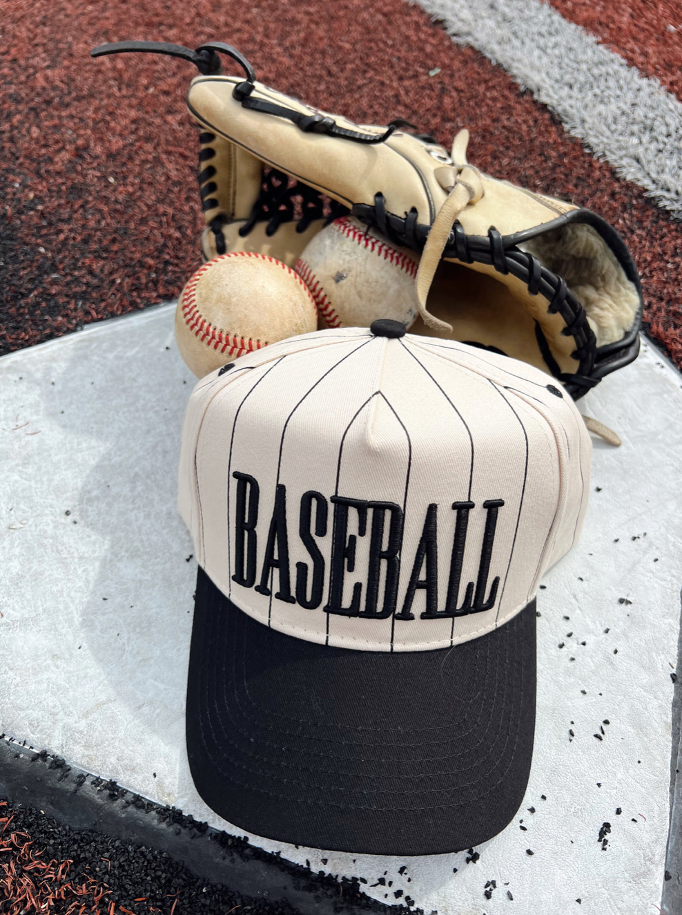 Baseball - Black Stripe Vintage Trucker Hat