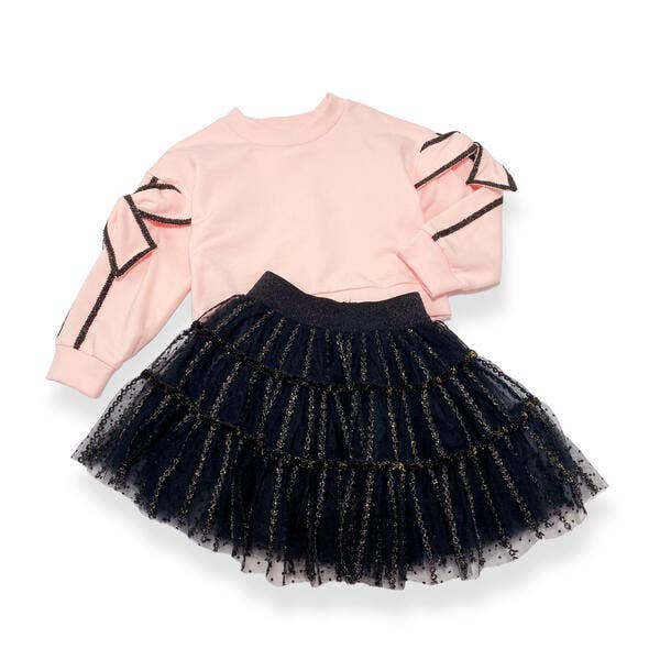 16350 Bow Slv Sweatshirt (2 Colors)